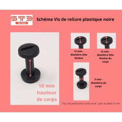 VIS PLASTIQUE NOIRE 10 MM