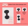 VIS PLASTIQUE NOIRE 12 MM