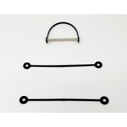 BRACELET 135 MM NOIR POUR VIS DE RELIURE PAR 100