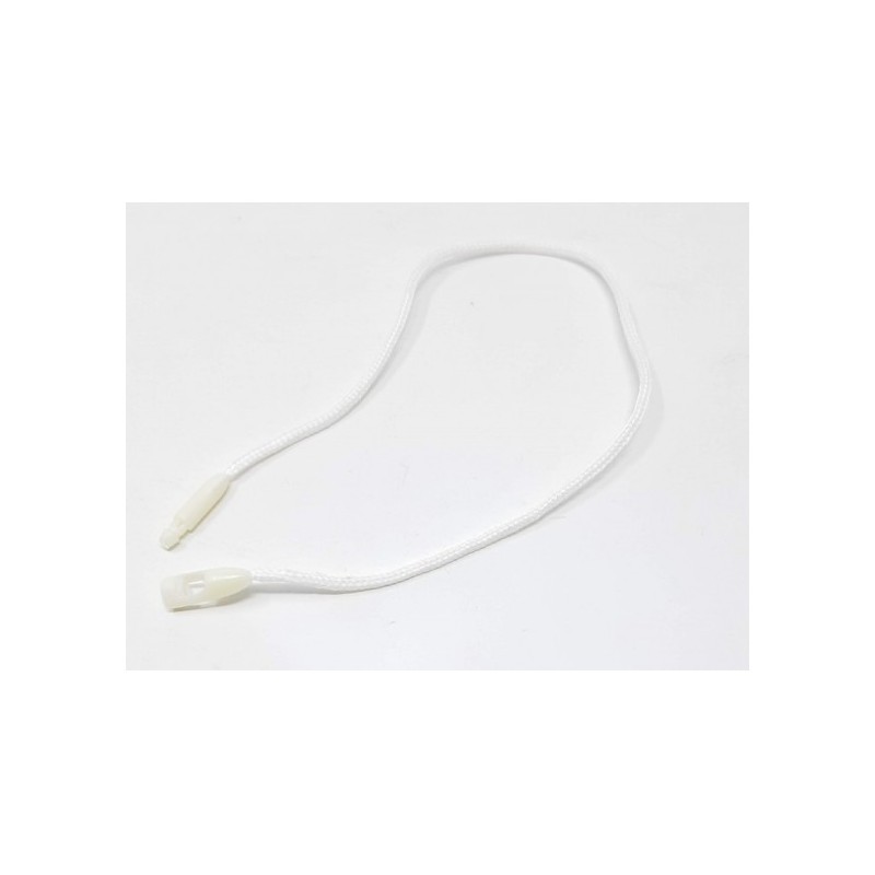 CORDELETTE TEXTILE AVEC CLIP 200 MM BLANC IVOIRE PAR 100