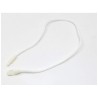 CORDELETTE TEXTILE AVEC CLIP 200 MM BLANC IVOIRE PAR 100