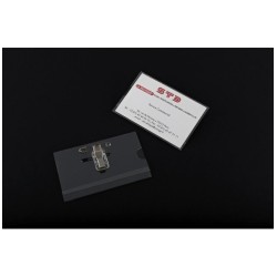 KIT COMPLET - A - PORTE-BADGE + PINCE CROCO + EPINGLE FORMAT 58 x 91 mm PAYSAGE PAR 100