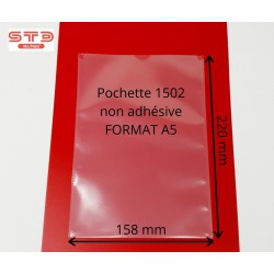 POCHETTE A5  DE PROTECTION - 158 x220 MM - AVEC ENCOCHE  PAR 100