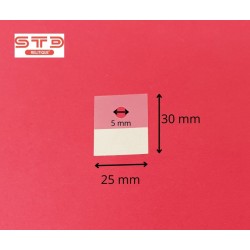 ATTACHE CROCHET ADHESIVE PLASTIQUE 25X30 MM TROU ROND PAR 100