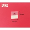 ATTACHE CROCHET ADHESIVE PLASTIQUE 25X30 MM TROU ROND PAR 100