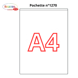 1270 - A4 OUVERTURE PETIT COTE - POCHETTE ADHESIVE PAR 50