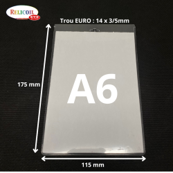 PORTE BADGE RIGIDE A6 - PORTRAIT 115X175 MM PAR 50