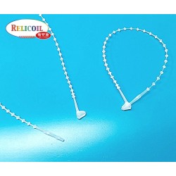 lien translucide nylon à boules avec fermoir par 1000
