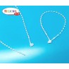 lien translucide nylon à boules avec fermoir par 1000