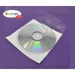 POCHETTE  ADHESIVE 126 X 126 MM FORMAT ROND CD/DVD AVEC RABAT PASTILLE ADHESIVE PAR 100