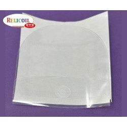 POCHETTE  ADHESIVE 126 X 126 MM FORMAT ROND CD/DVD AVEC RABAT PASTILLE ADHESIVE PAR 100