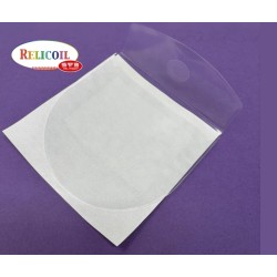 POCHETTE  ADHESIVE 126 X 126 MM FORMAT ROND CD/DVD AVEC RABAT PASTILLE ADHESIVE PAR 100