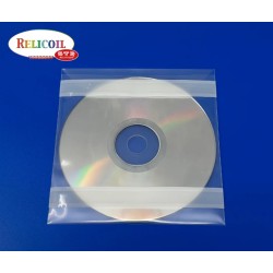POCHETTE 2 BANDES ADHESIVES CD-DVD A RABAT 130 X 125 MM PAR 100