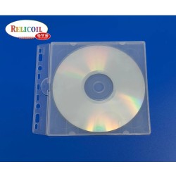 Boîte de rangement souple ultra plate pour CD-DVD pour classeur par 5