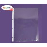 POCHETTE PERFOREE BANDE BLANCHE POUR A4 NON ADHESIVE PAR 50