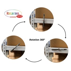 PORTE-CRAYON METAL MAGNETIQUE ADHESIF ROTATIF PAR 50