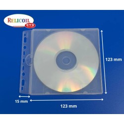 Boîte de rangement souple ultra plate pour CD-DVD pour classeur par 5
