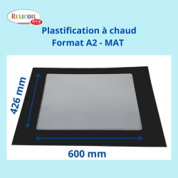 Pochette de plastification A2 face MAT Boîte de 50