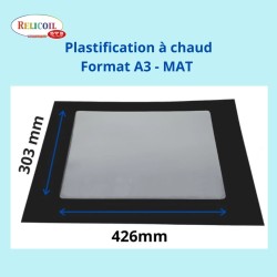 Pochette de plastification A3 face MAT Boîte de 100