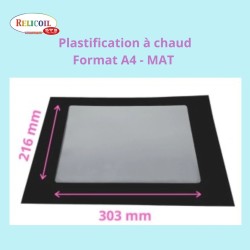 Pochette de plastification A4 face MAT Boîte de 100
