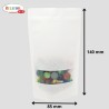 SACHET KRAFT BLANC A FENETRE Ouverture ZIP et Thermoscellable PAR 1000
