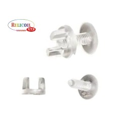 Rivet plastique transparent à visser avec écrou, Vis Viking  par 1000