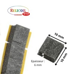 Amortisseur adhésif double face pad 10x10mm en mousse PE par 100