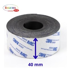 Aimant anisotrope force 80g/cm2 largeur 40mm Epaisseur 1mm rouleau adhésif 30m