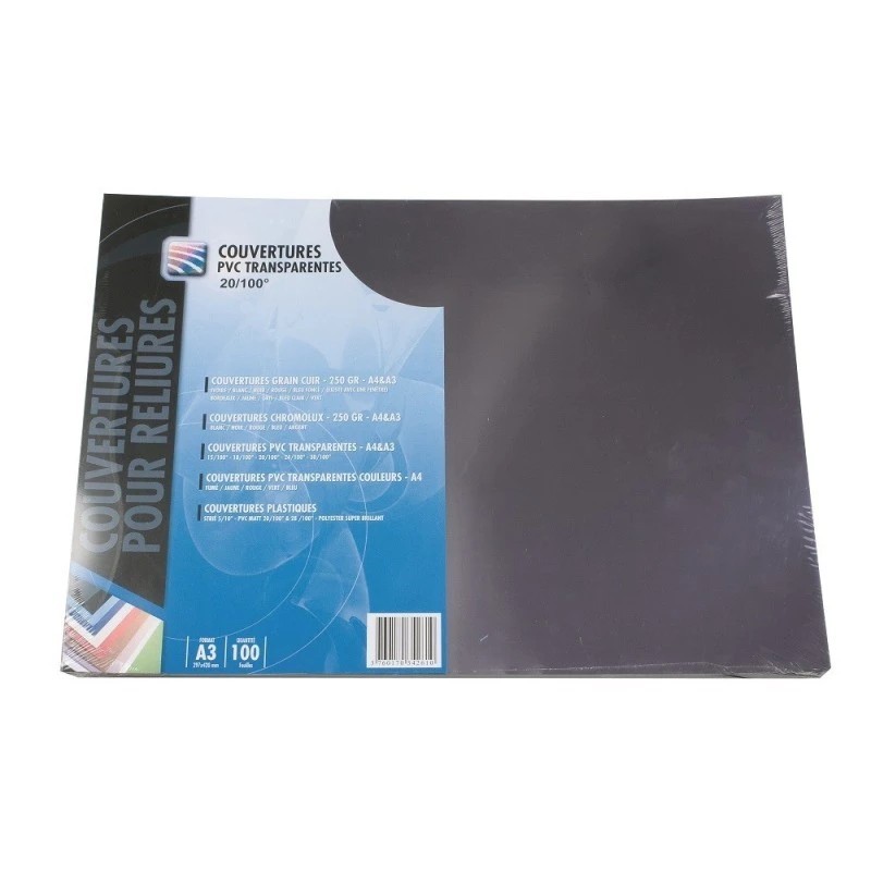 Couverture PVC cristal 30/100eme A3
