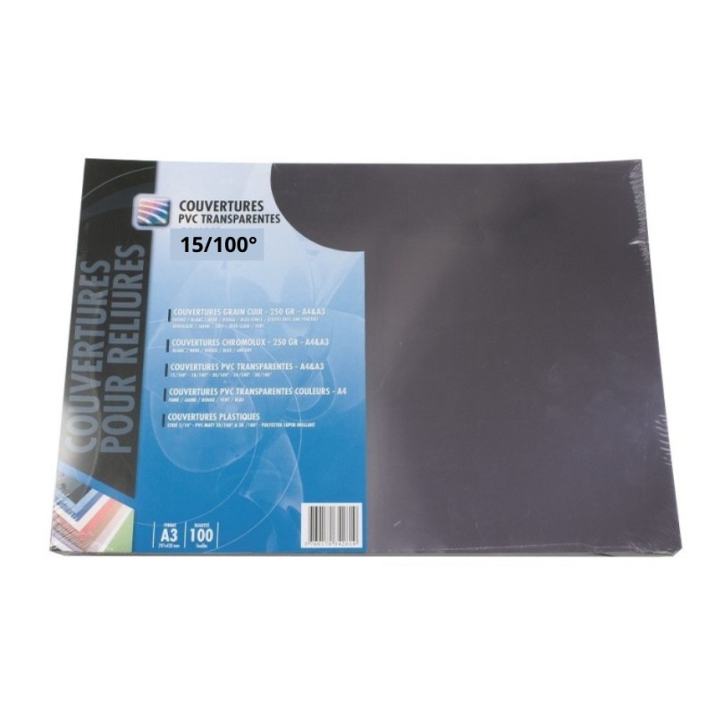 Couverture PVC cristal 15/100eme A3