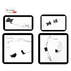 CORDON TOUR DE COU  DOUBLE SECURITE PORTE BADGE LANYARDS PAR 50