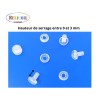 Rivet plastique 0-3 mm avec trou a visser par 1000