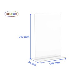 CHEVALET PLASTIQUE DROIT TRANSPARENT A5 Portrait