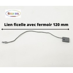 Lien ficelle avec fermoir argent 120 mm par  1000