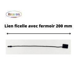 Lien ficelle avec fermoir noir 200 mm par 1000