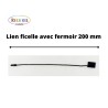 Lien ficelle avec fermoir noir 200 mm par 1000