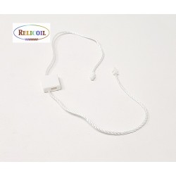 Lien ficelle avec fermoir blanc 230 mm par  1000