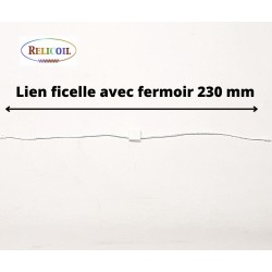 Lien ficelle avec fermoir blanc 230 mm par  1000