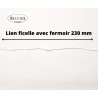 Lien ficelle avec fermoir blanc 230 mm par  1000