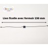 Lien ficelle avec fermoir noir 230 mm par  1000