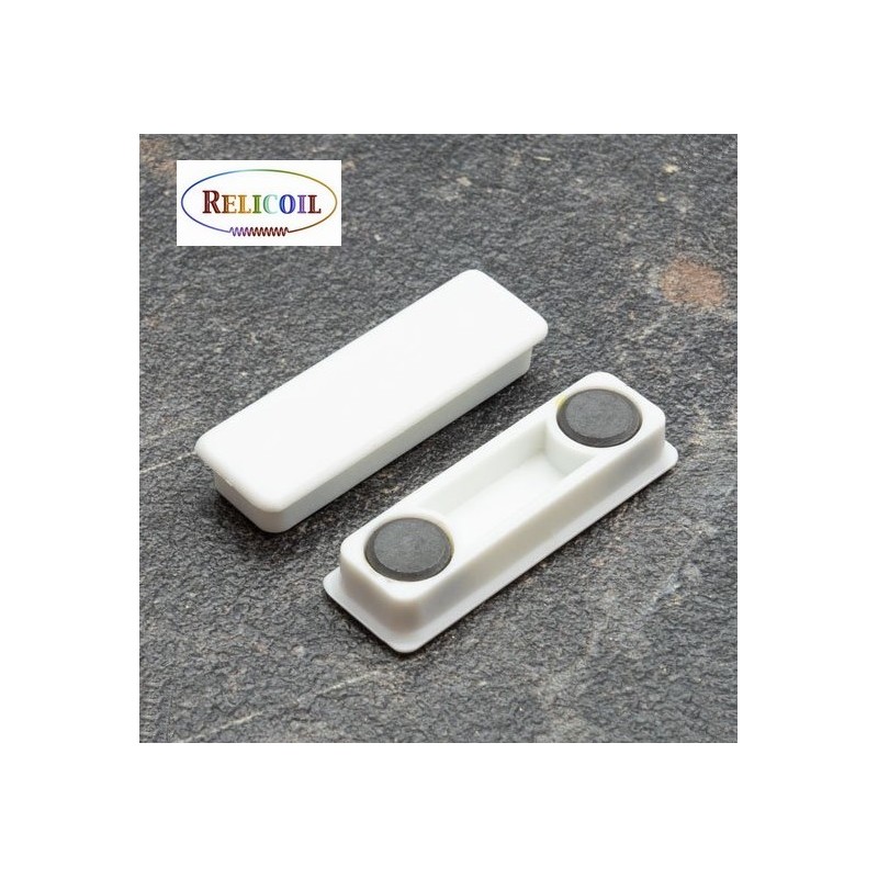 Aimant bloc de bureau en Ferrite BLANC 40x13 ou 50x23 mm PAR 10