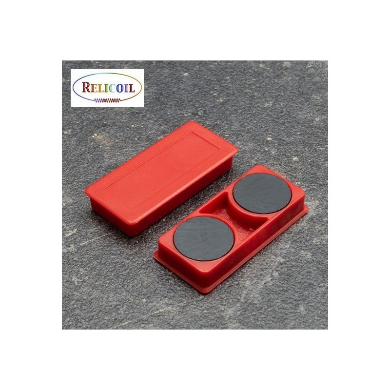 Aimant bloc de bureau en Ferrite ROUGE 40x13 ou 50x23 mm PAR 10