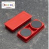 Aimant bloc de bureau en Ferrite ROUGE 40x13 ou 50x23 mm PAR 10