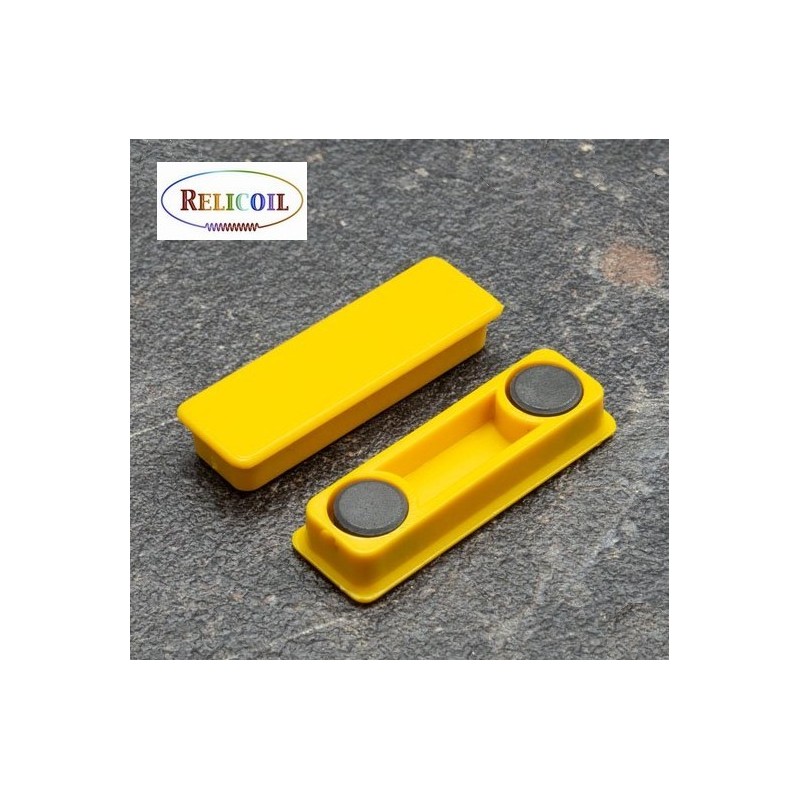 Aimant bloc de bureau en Ferrite JAUNE 40x13 ou 50x23 mm PAR 10