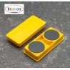 Aimant bloc de bureau en Ferrite JAUNE 40x13 ou 50x23 mm PAR 10