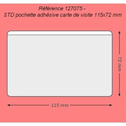 127075 - CARTE DE VISITE 115 X 72 MM GRAND COTE PAR 100