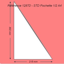 1287D - POCHETTE COIN EN L DEMI A4 300x210 FERME A GAUCHE PAR 50