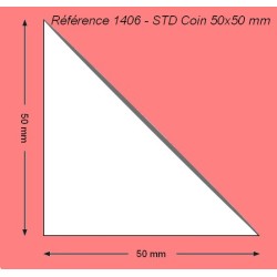 1406 - POCHETTE COIN  ADHESIVE 50 X 50 MM PAR 300