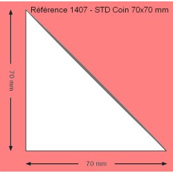 1407 - POCHETTE COIN  ADHESIVE 70 X 70 MM PAR 300