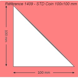 1409 - POCHETTE COIN  ADHESIVE 100 X 100 MM PAR 200